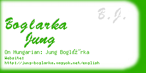 boglarka jung business card